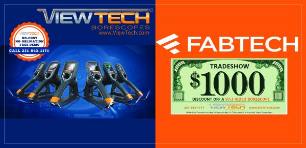 FABTECH 2020 ViewTech Borescopes Discount Offer